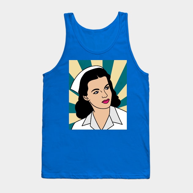 Colorful And Pretty Retro Nurse Tank Top by flofin